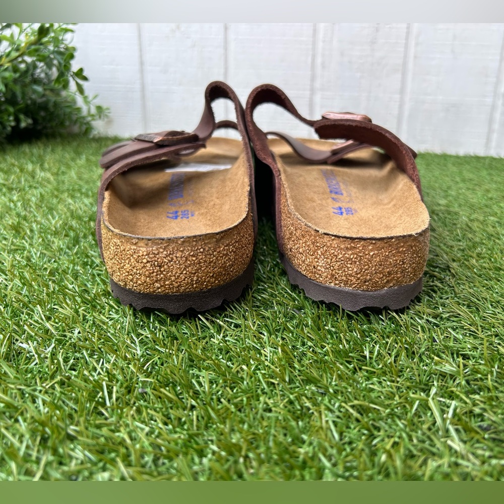 BIRKENSTOCK ARIZONA HABANA Oiled LEATHER BROWN SOFT FOOTBED SANDALS Sz 44 US11.5 - Picture 5 of 15